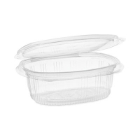 EarthChoice Recycled PET Hinged Container, 16 oz, 4.92 x 5.8