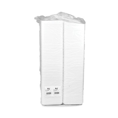 Supermarket Tray, #2, 8.2 x 5.7 x 0.91, White, Foam ,500/Car