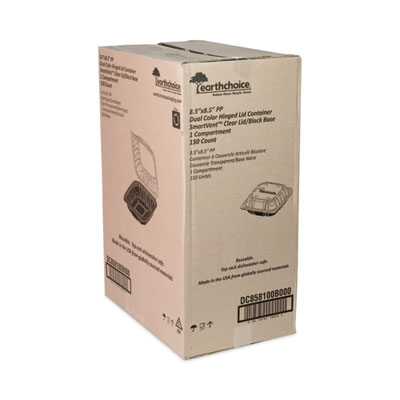 EarthChoice Vented Dual Color Microwavable Hinged Lid Contai