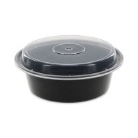 Newspring VERSAtainer Microwavable Containers, 32 oz, 7" Dia