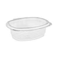 EarthChoice Recycled PET Hinged Container, 24 oz, 7.37 x 5.8