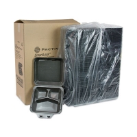 SmartLock Foam Hinged Lid Container, Large, 3 Compartments,