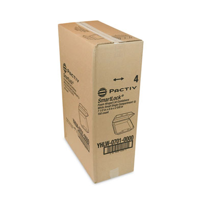SmartLock Foam Hinged Lid Container, Small, 7.5 x 8 x 2.63,