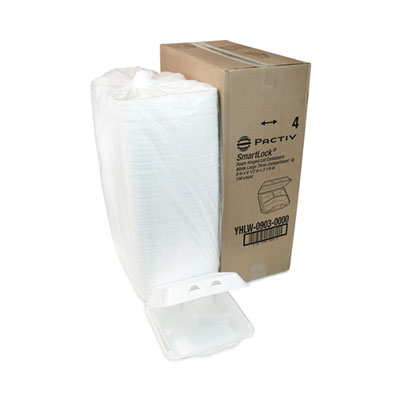 SmartLock Foam Hinged Lid Container, Large, 3 Compartments,