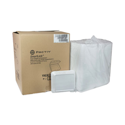 SmartLock Foam Hinged Lid Container, X-Large, 9.5 x 10.5 x 3