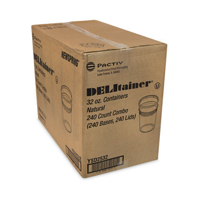 Newspring DELItainer Microwavable Container, 32 oz, 4.7" Dia