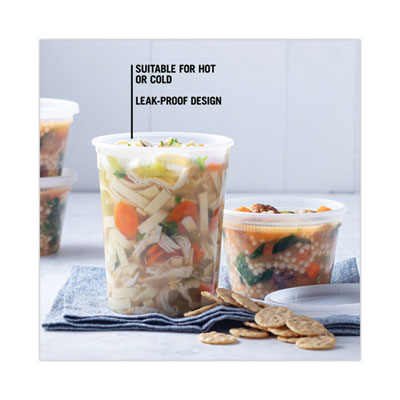 Newspring DELItainer Microwavable Container, 32 oz, 4.7" Dia