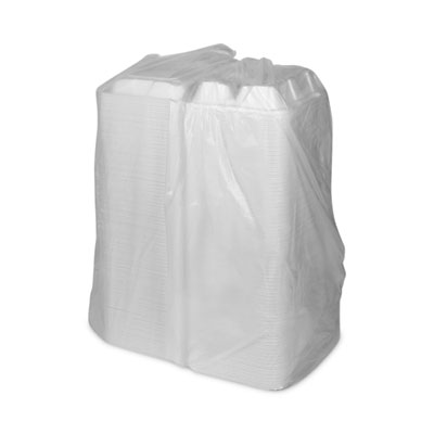 Vented Foam Hinged Lid Container, Dual Tab Lock Economy, 3 C