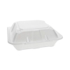 Vented Foam Hinged Lid Container, Dual Tab Lock, 3 Compartme