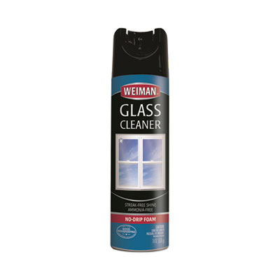 Foaming Glass Cleaner, 19 oz Aerosol Spray, 6/Carton
