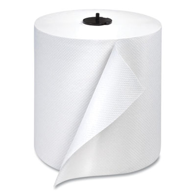 Paper Wiper Roll Towel, 1-Ply, 7.68" x 1,150 ft, White, 4 Ro