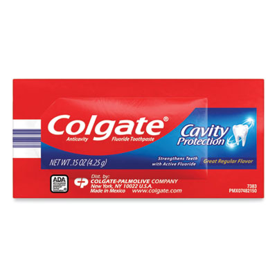 Cavity Protection Toothpaste, Regular Flavor, 0.15 Oz Sachet