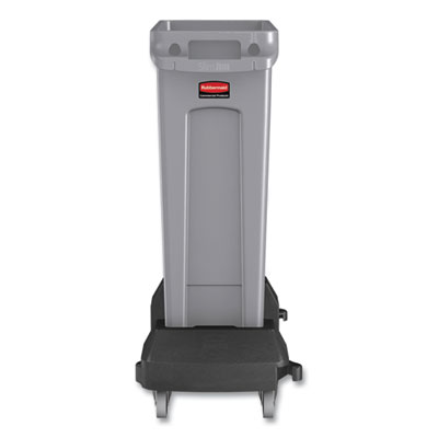 Slim Jim with Venting Channels, 23 gal, Plastic, Gray