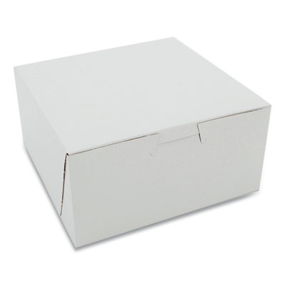 White One-Piece Non-Window Bakery Boxes, Standard, 3 x 6 x 6