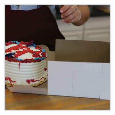 White One-Piece Non-Window Bakery Boxes, Standard, 3 x 6 x 6