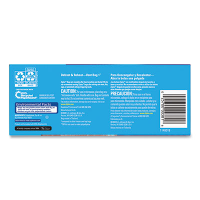 Zipper Freezer Bags, 32 oz, 6.97" x 7.7", Clear, 38 Bags/Box
