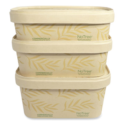 Paper Lids for Containers, 4.7 x 6.8 x 0.8, Natural, Paper,