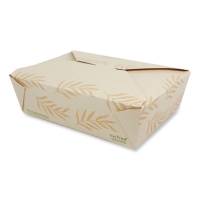 No Tree Folded Takeout Containers, 65 oz, 6.25 x 8.7 x 2.5,