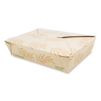 No Tree Folded Takeout Containers, 50 oz, 6.2 x 8.5 x 1.85,