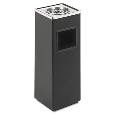 Square Ash 'N' Trash Sandless Urn, 3 gal, Stainless Steel, B