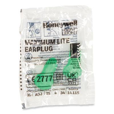 MAXIMUM Lite Single-Use Earplugs, 30 dB NRR, One Size Fits M