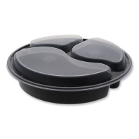 Newspring VERSAtainer Microwavable Containers, Round, 3 Comp