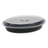 Newspring VERSAtainer Microwavable Containers, Oval, 24 oz,