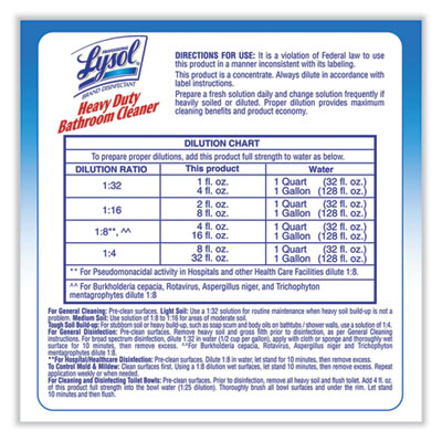 Disinfectant Heavy-Duty Bathroom Cleaner Concentrate, Fresh
