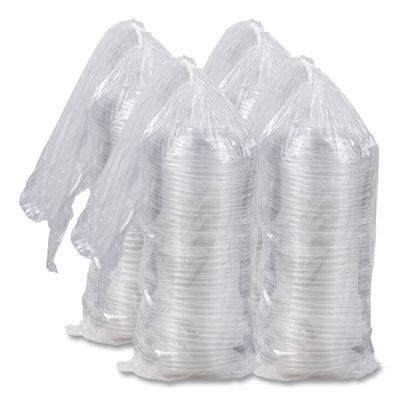 PresentaBowls Lids, Clear, Fits 24 oz to 64 oz Bowls, 7.3" D