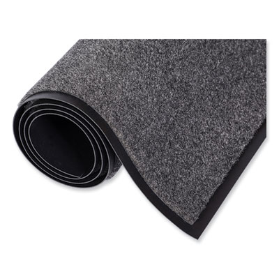 EcoStep Wiper Mat, Rectangular, Charcoal Gray Cut Pile Surfa