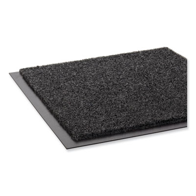 EcoStep Wiper Mat, Rectangular, Charcoal Gray Cut Pile Surfa