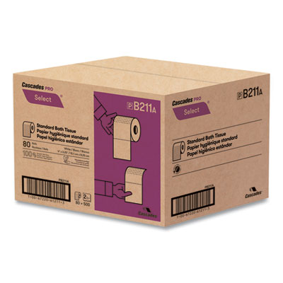 Select Standard Bath Tissue, Septic Safe, 2-Ply, White, 500