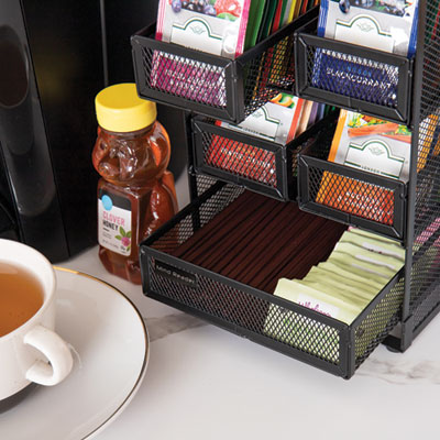 Network Collection 5-Compartment Tea Countertop Organizer, 6
