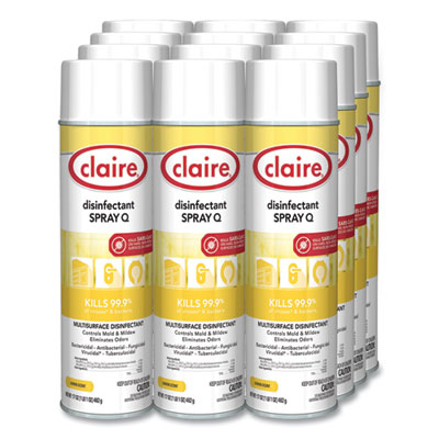 Spray Q Disinfectant, Lemon Scent, 17 oz Aerosol Spray, Doze