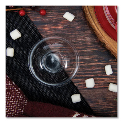 Plastic Dome Lid, No-Hole, Fits 9 oz to 22 oz Hot Cups, Clea