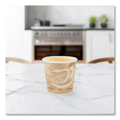 Single Sided Poly Paper Hot Cups, 4 Oz, Mistique Design, 1,0