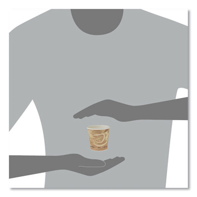 Single Sided Poly Paper Hot Cups, 4 Oz, Mistique Design, 1,0