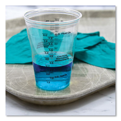 PET Graduated Medical and Dental Cups, 10 oz, Plastic, Clear