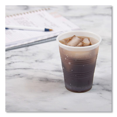 High-Impact Polystyrene Cold Cups, 9 oz, Plastic, Translucen