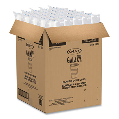 High-Impact Polystyrene Cold Cups, 9 oz, Plastic, Translucen