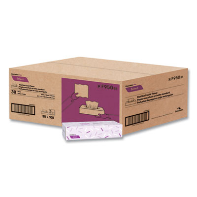 Select Flat Box Facial Tissue, 2-Ply, White, 100 Sheets/box,