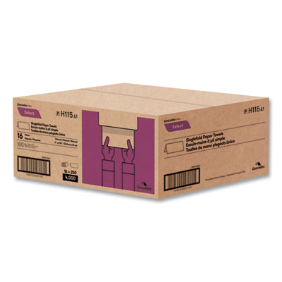 Select Folded Paper Towels, Single-Fold, 1-Ply, 9 x 9.45, Na