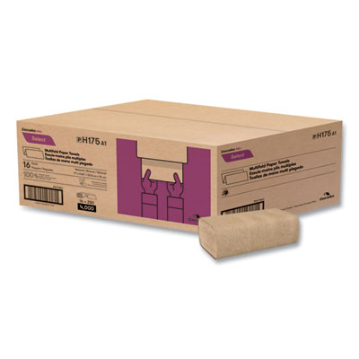 Select Folded Towels, Multifold, 1-Ply, 9 x 9.45, Natural, 2