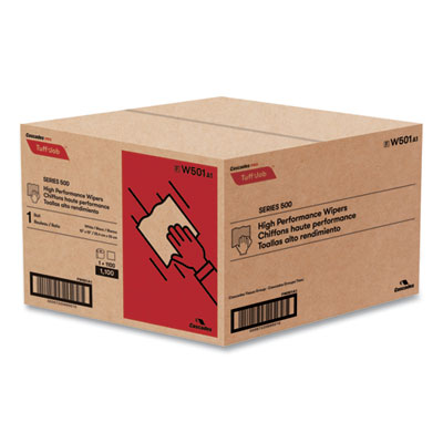 Tuff-Job S500 High Performance Wipers, 10 X 13, White, 1,100