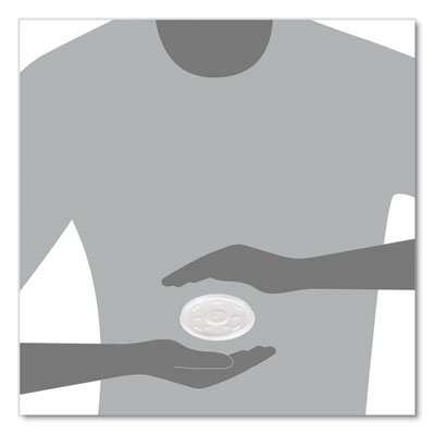Plastic Lids for Foam Cups/Bowls/Containers, Flat with Straw