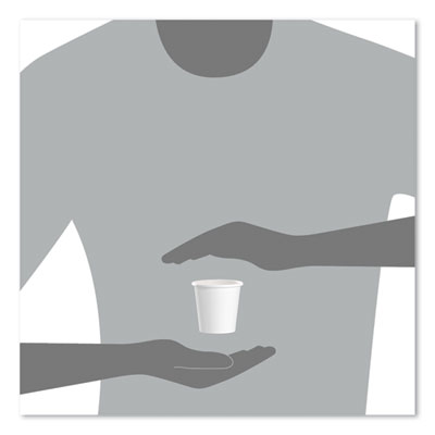 Single-Sided Poly Paper Hot Cups, 4 oz, White, 50 Bag, 20 Ba