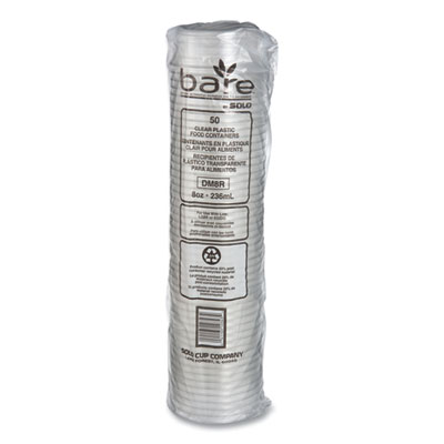 Bare Eco-Forward RPET Deli Containers, ProPlanet Seal, 8 oz,
