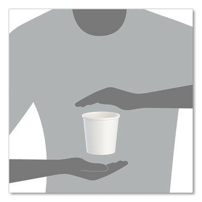 Flexstyle Double Poly Paper Containers, 16 oz, White, Paper,