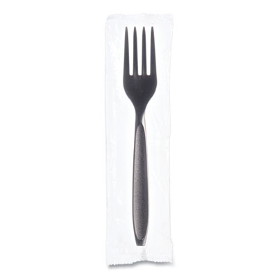 Reliance Mediumweight Cutlery, Fork, Plastic, Black, 1,000/C