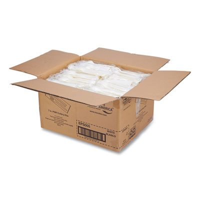 EcoSense Renewable PSM Wrapped Cutlery Kit, Fork/Knife/Napki